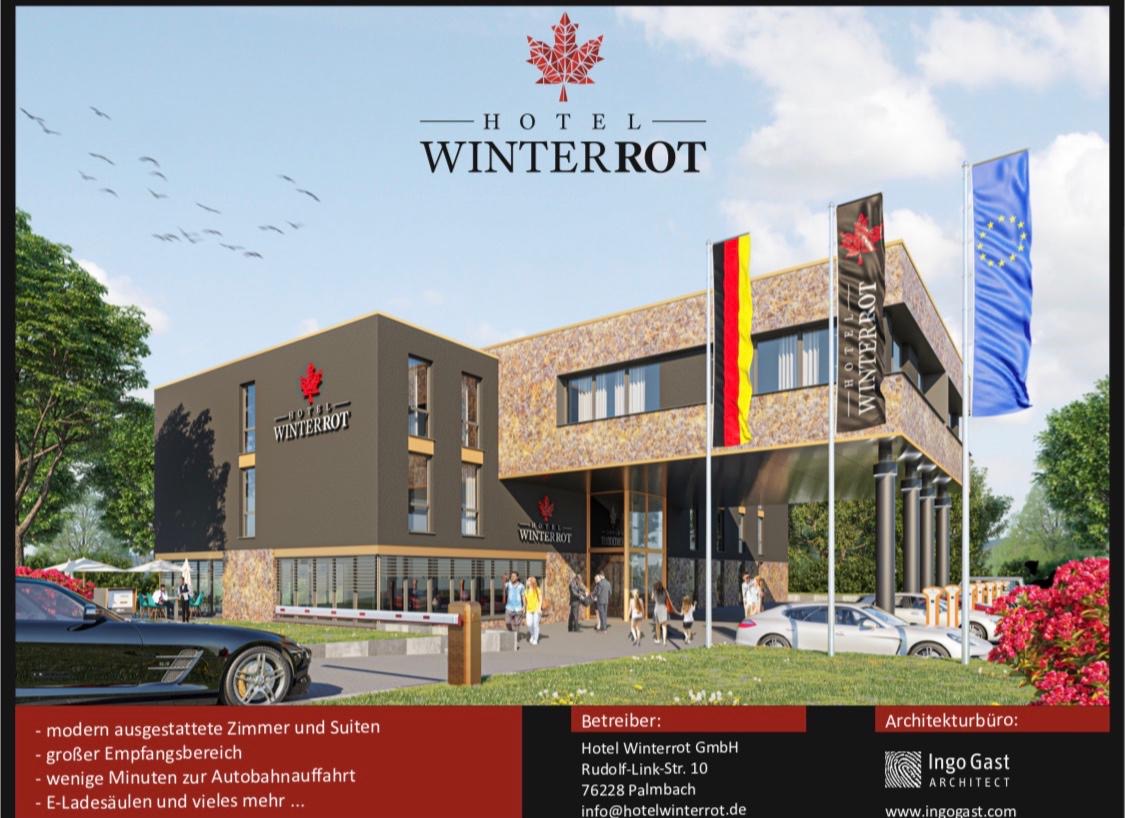 Hotel Winterrot, Karlsruhe - Palmbach, Eröffnung Mitte September 2020