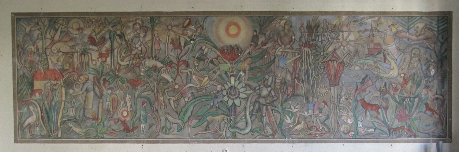 Wandgemälde von Hans Fischer-Schuppach in Palmbach 