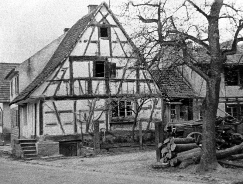 Altes Waldenserhaus in Palmbach (abgerissen ca. 1965)