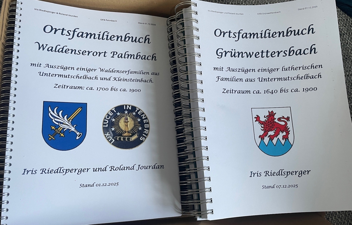 Ortsfamilienbücher Palmbach und Grünwettersbach 12/2025 Ortsfamilienbücher Palmbach und Grünwettersbach 12/2025