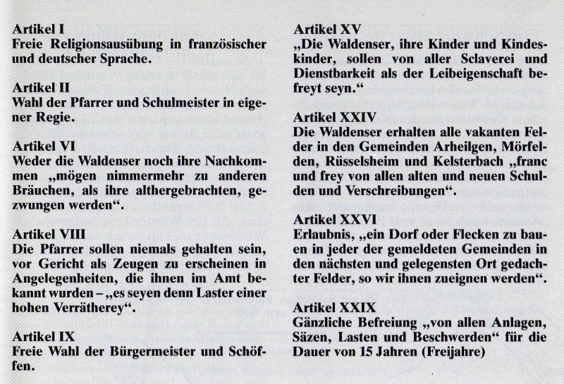Waldenser-Privilegien von Landgraf Ernst-Ludwig 1699